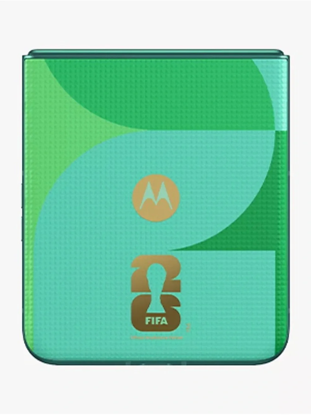 Motorola Green Foldable Smartphone with Gold Accents FIFA RAZT